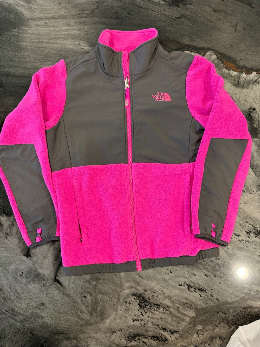 The North Face Girls Large 14/16 Pink Fleece Zip Jacket Coat